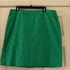 TALBOTS kelly green skirt. 16P